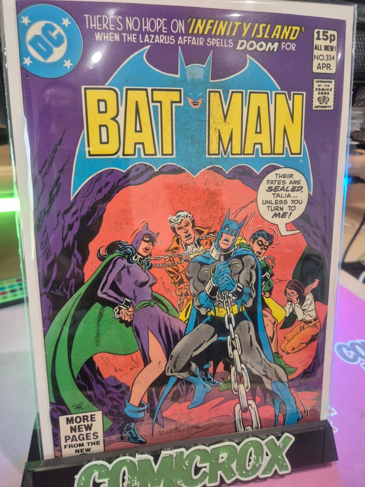 Batman #334, 1981, UK Price Variant, High Grade 9.0