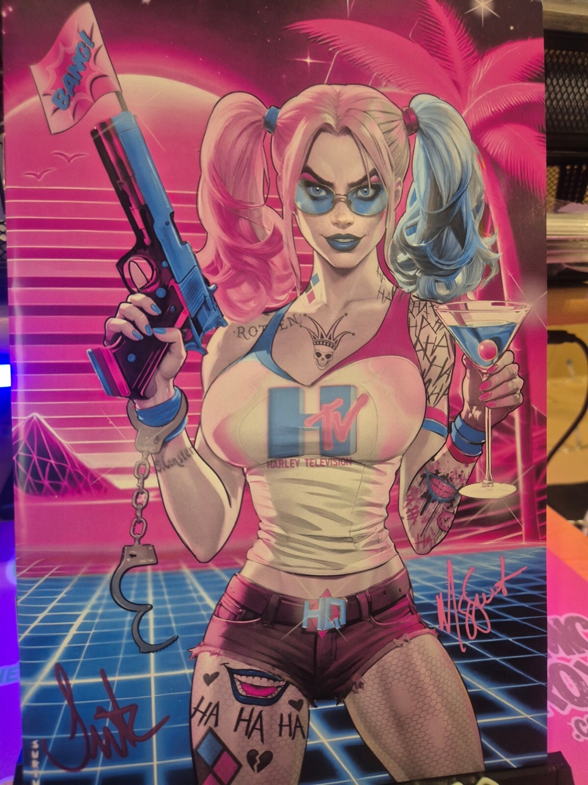 Harley TV (MTV Homage), Fright Weaver Exclusive by Surtur, Double Signed, NM+