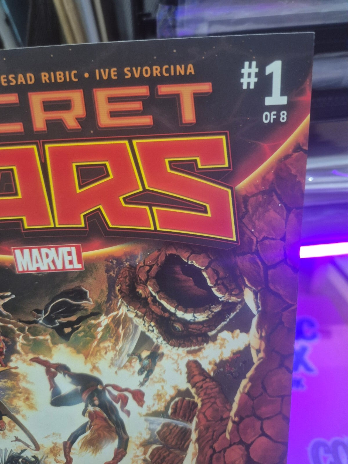 Secret Wars #1, 2015, Alex Ross Embossed Cover, Mylar, NM