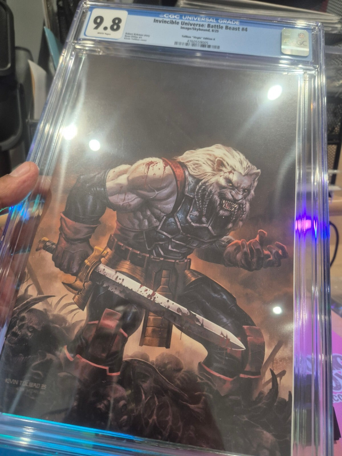 Battle Beast #4, CGC 9.8, Invincible Universe, Talibao Virgin Variant