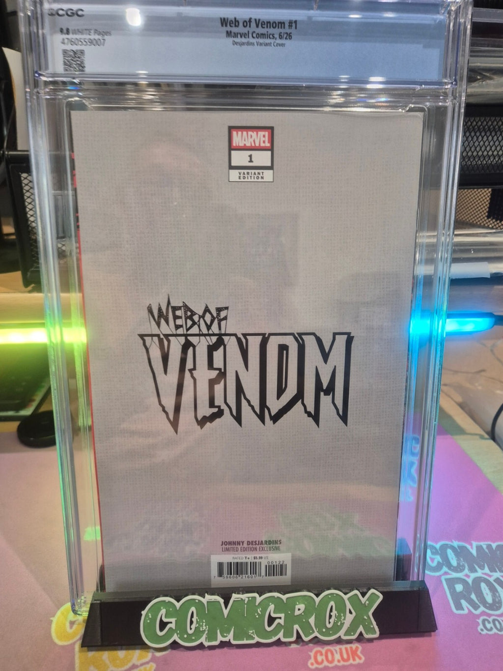 Web of Venom #1, CGC 9.8, Top Pop, 2026, Desjardins Exclusive Variant Ltd. 3000