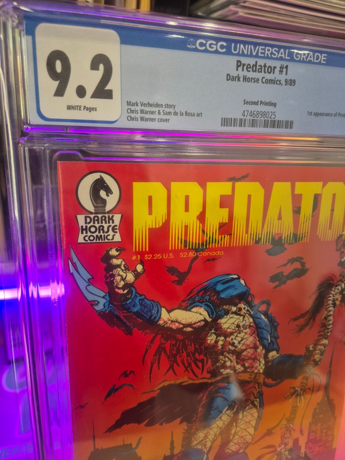 Predator #1, CGC 9.2, 1989, Second Print, Dark Horse