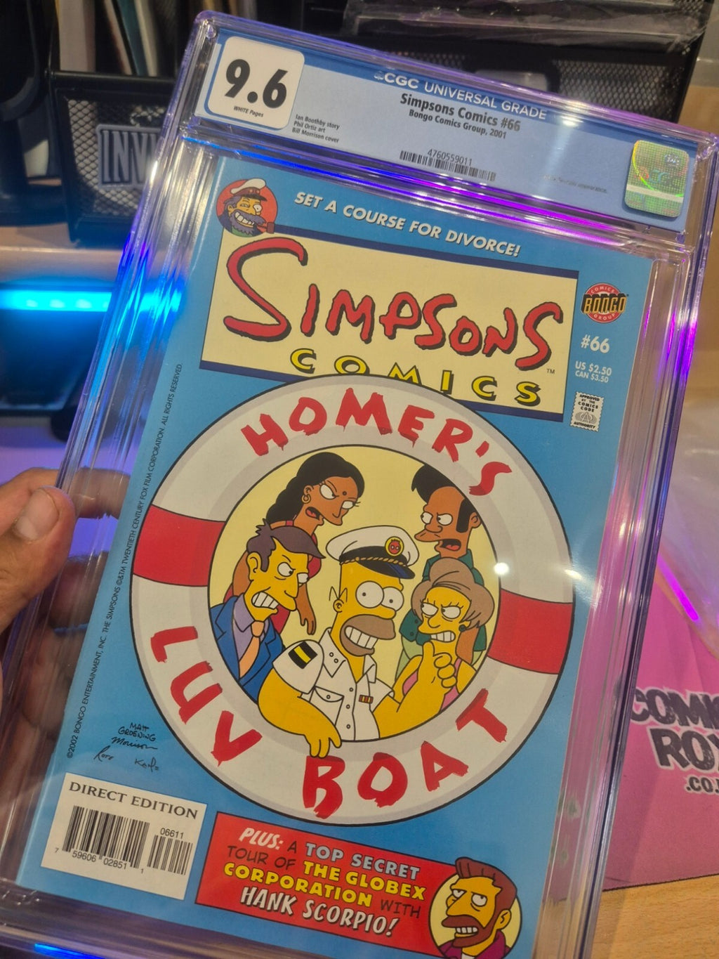 Simpsons #66, CGC 9.6, 2001, Bongo Comics, Bill Morrison Cover