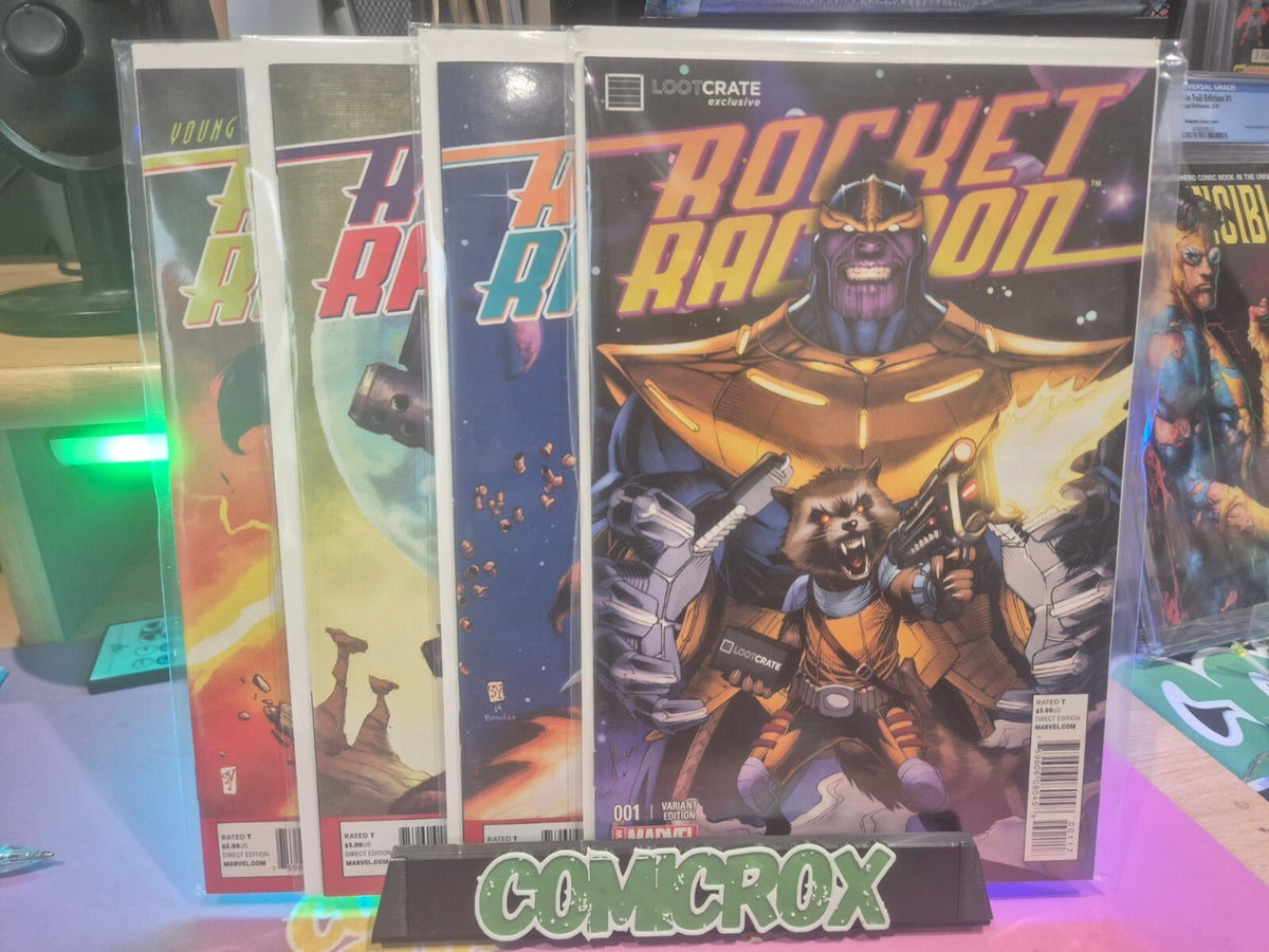 Rocket Raccoon Set, 2014, #1-4, #1 Dale Keown Variant, Others All Skotties, NM