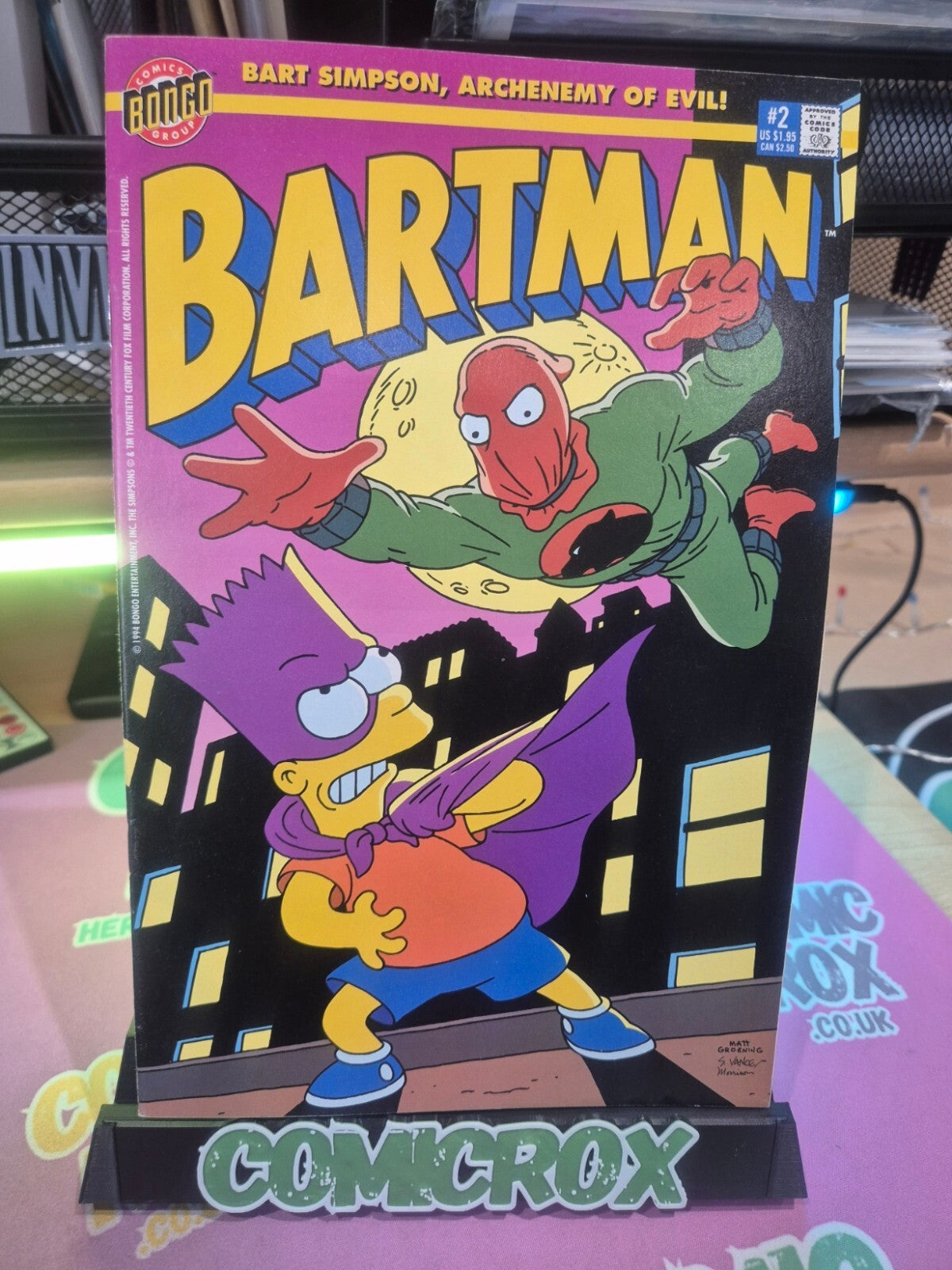 Bartman #2, 1994, Bongo Comics, V High Grade, NM/NM+