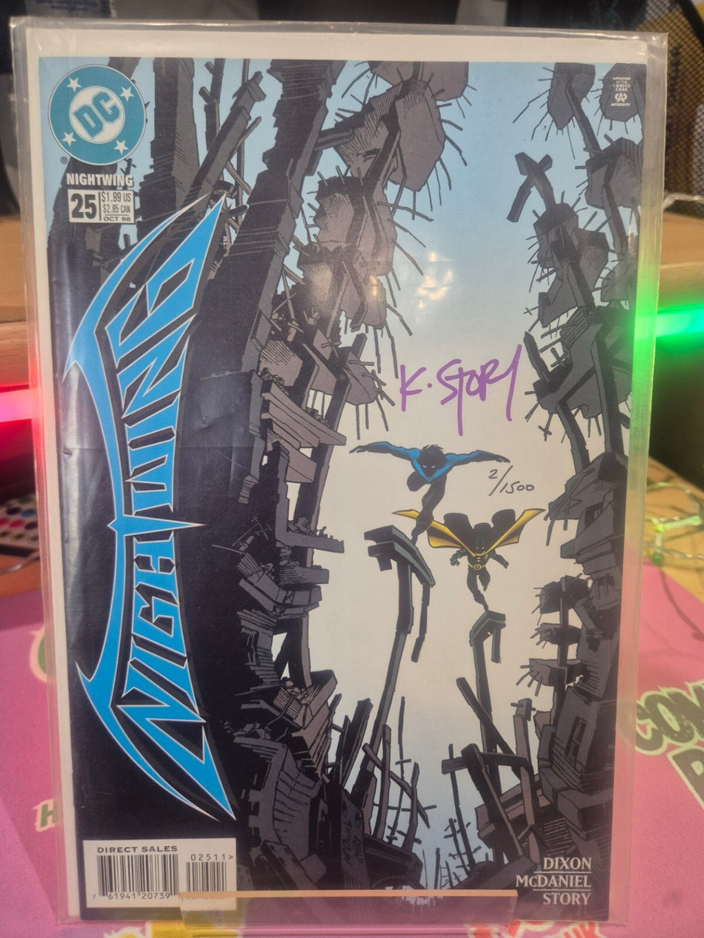 Nightwing #25, Signed by Karl Story with COA, #2/1500, 1998, NM