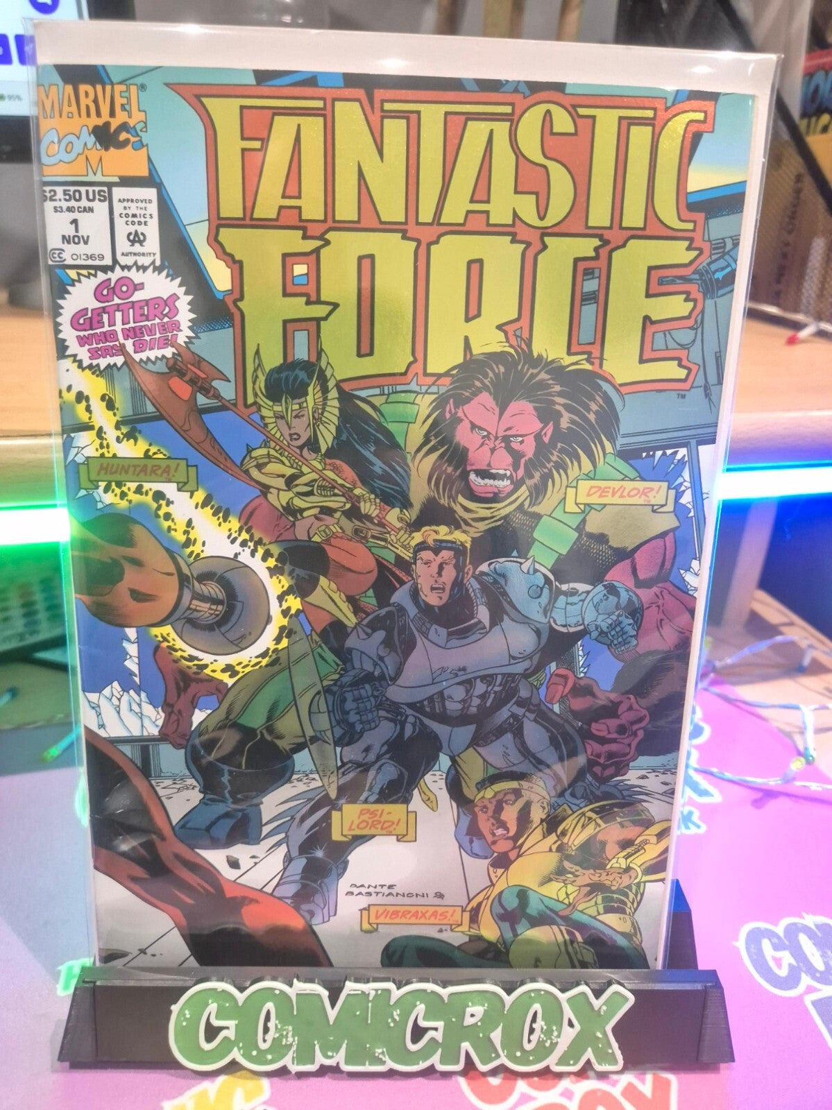Fantastic Force #1, 1994, Metallic Wrap-Around Cover, VF+