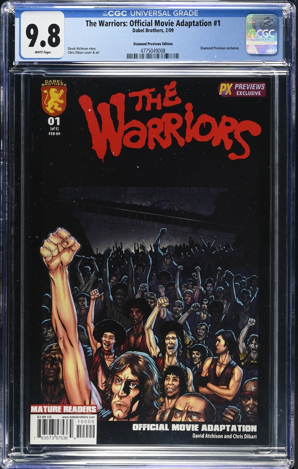 The Warriors: Movie Adaptation, CGC 9.8, Top Pop! White Pages