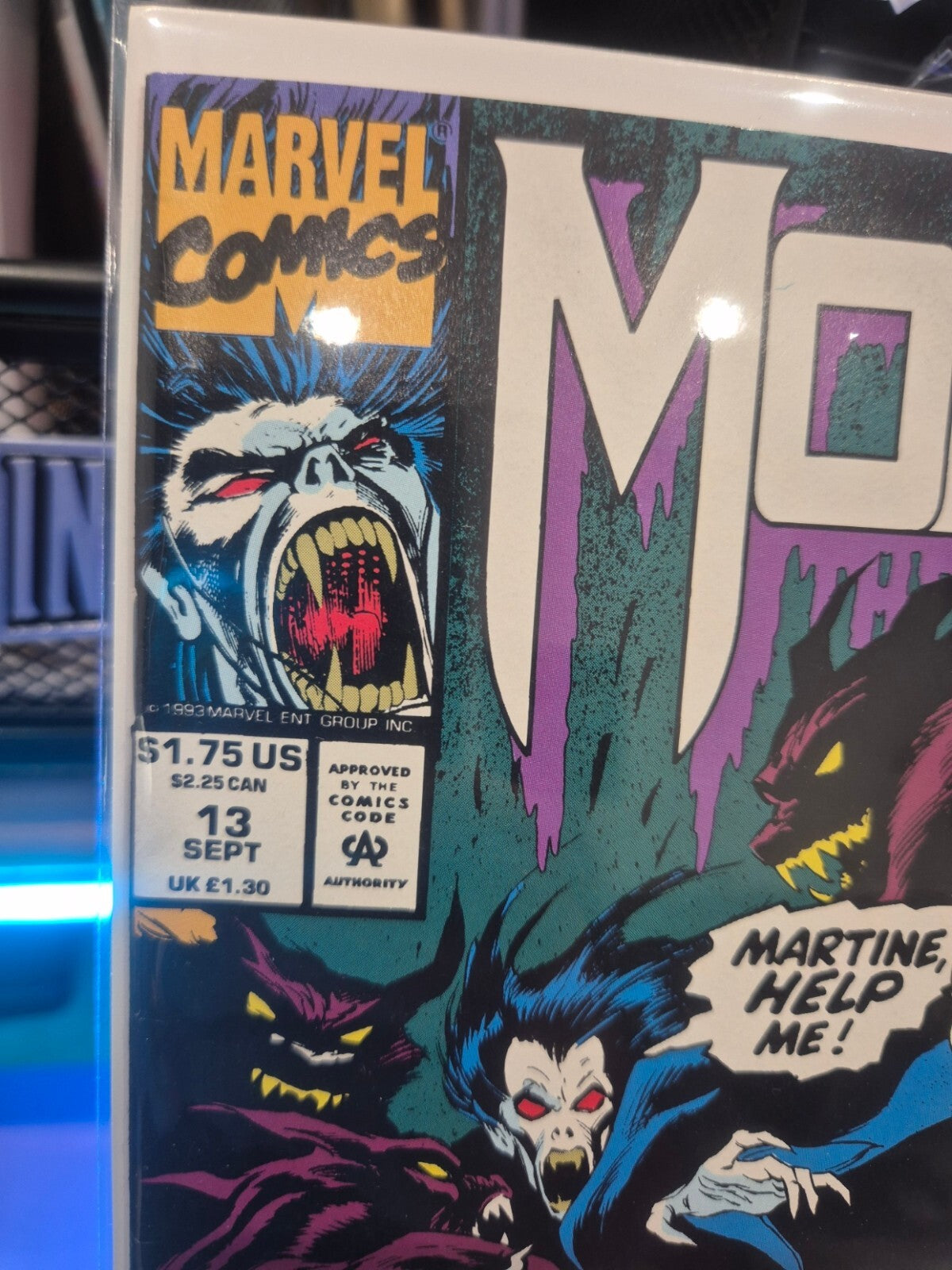 Morbius The Living Vampire #13, 1993, 1st Print, V High Grade, NM