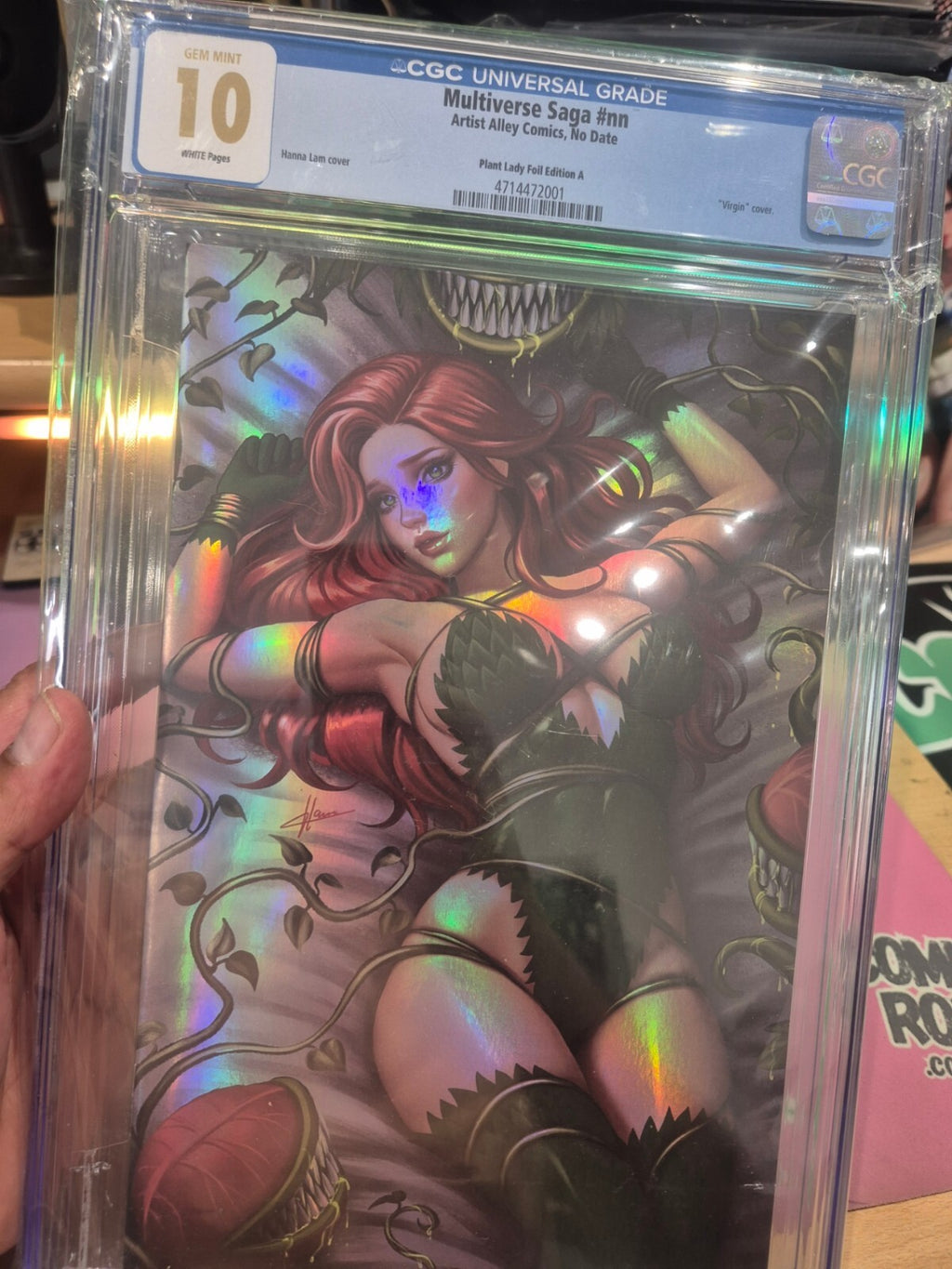 Multiverse Saga #nn, CGC 10.0 Gem Mint! Rare Poison Ivy Foil, Artist Alley