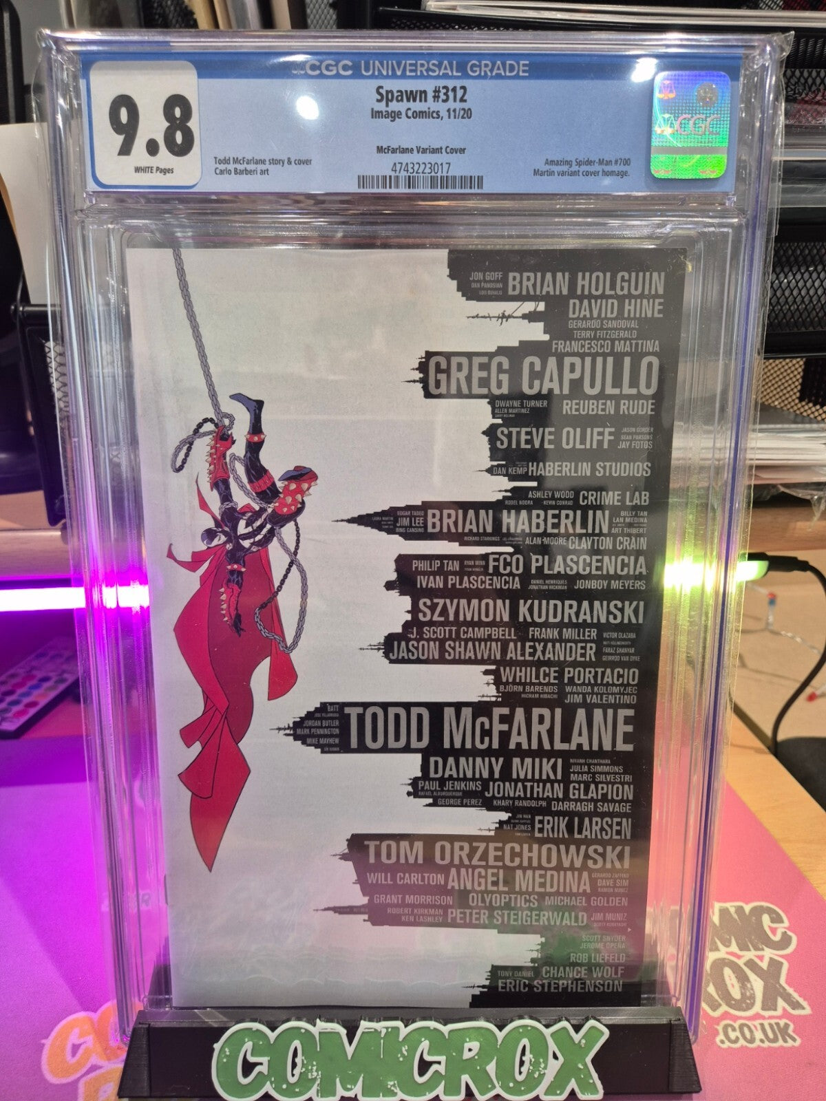 Spawn #312, CGC 9.8, Todd McFarlane Incentive Virgin Variant