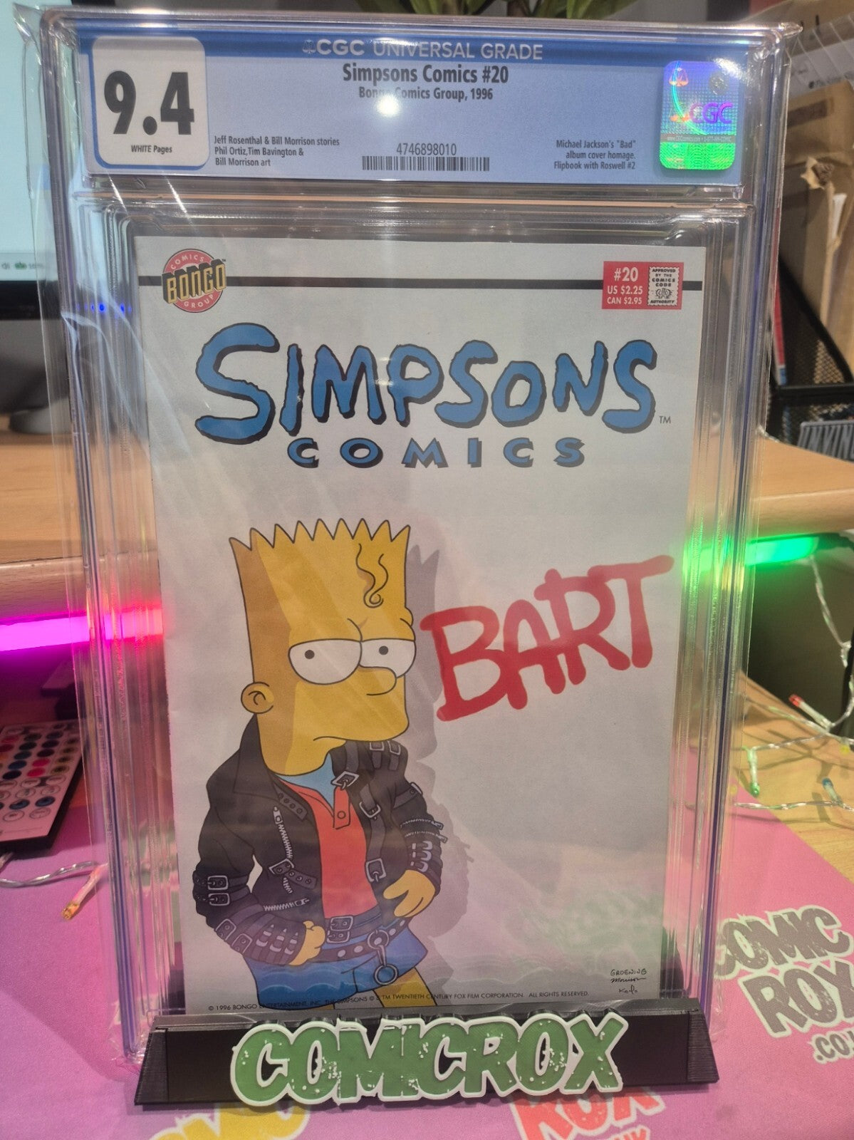 Simpsons #20, CGC 9.4, Bongo Comics, 1996