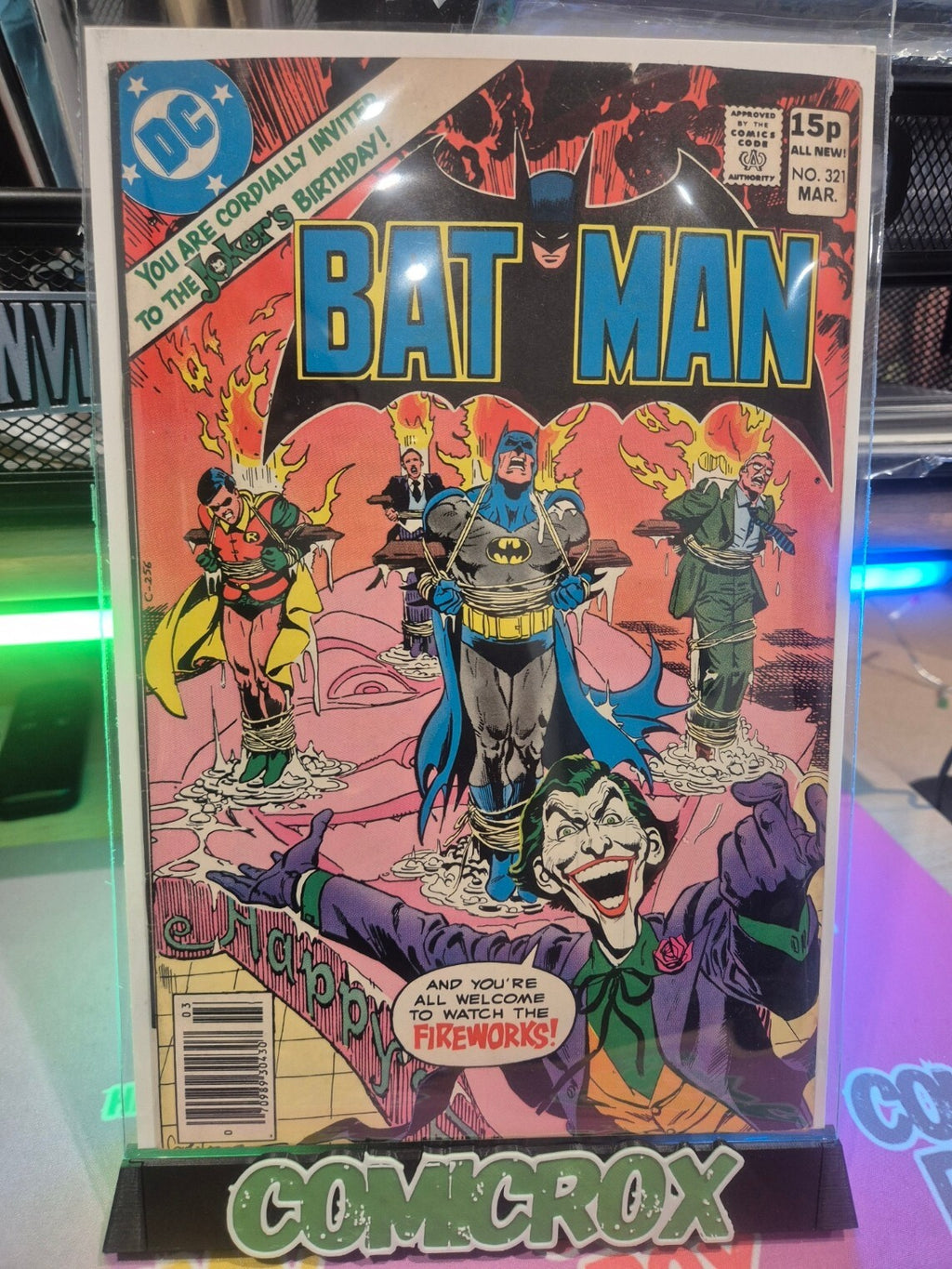 Batman #321, 1980, UK Price Variant, Jokers Birthday, VF/NM- 9.0/9.2