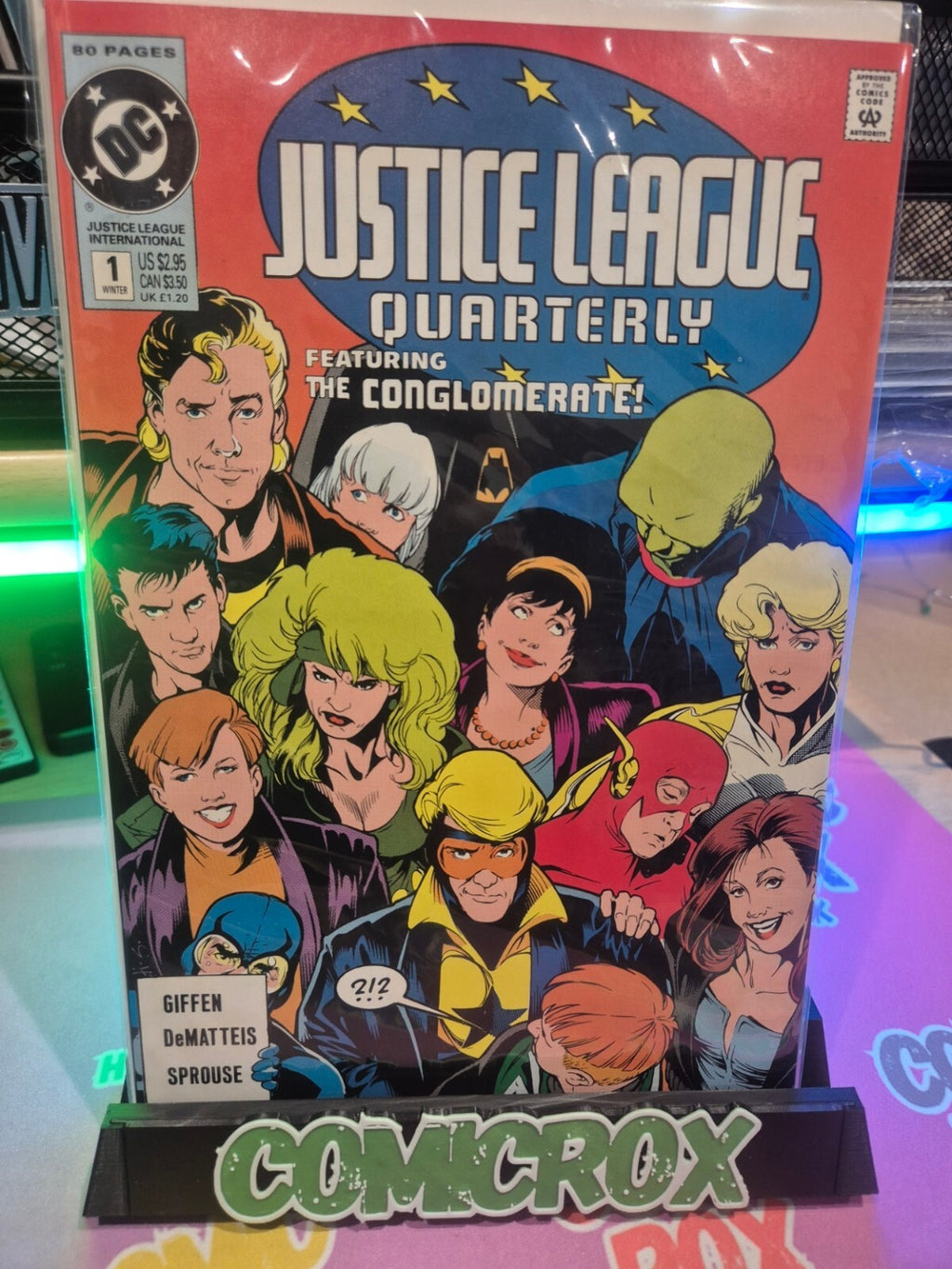 Justice League Quarterly #1, 1990, 1st Team App The Conglomerate, Squarebound NM
