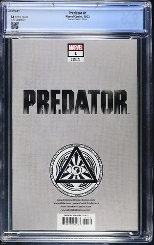 Predator #1, CGC 9.6, 2022, Anacleto Exclusive Virgin Variant