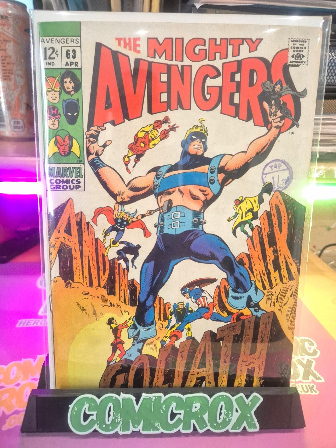 Avengers #63, 1969, 1st App Goliath, High Grade VF