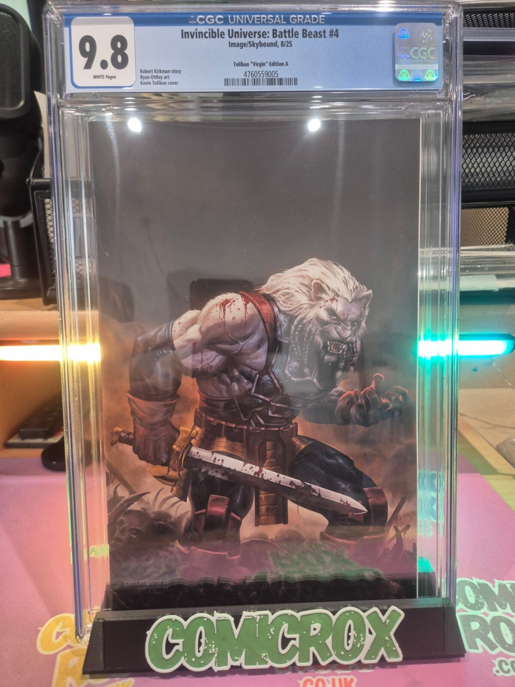 Battle Beast #4, CGC 9.8, Invincible Universe, Talibao Virgin Variant