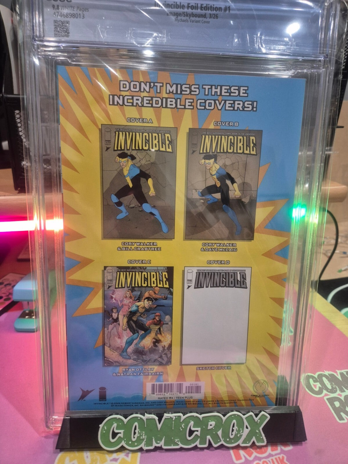 Invincible #1, CGC 9.8, Marat Mychaels Exclusive Reprint Ltd. 1500