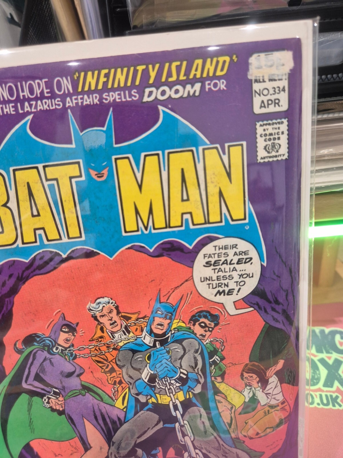 Batman #334, 1981, UK Price Variant, VF/NM 9.0