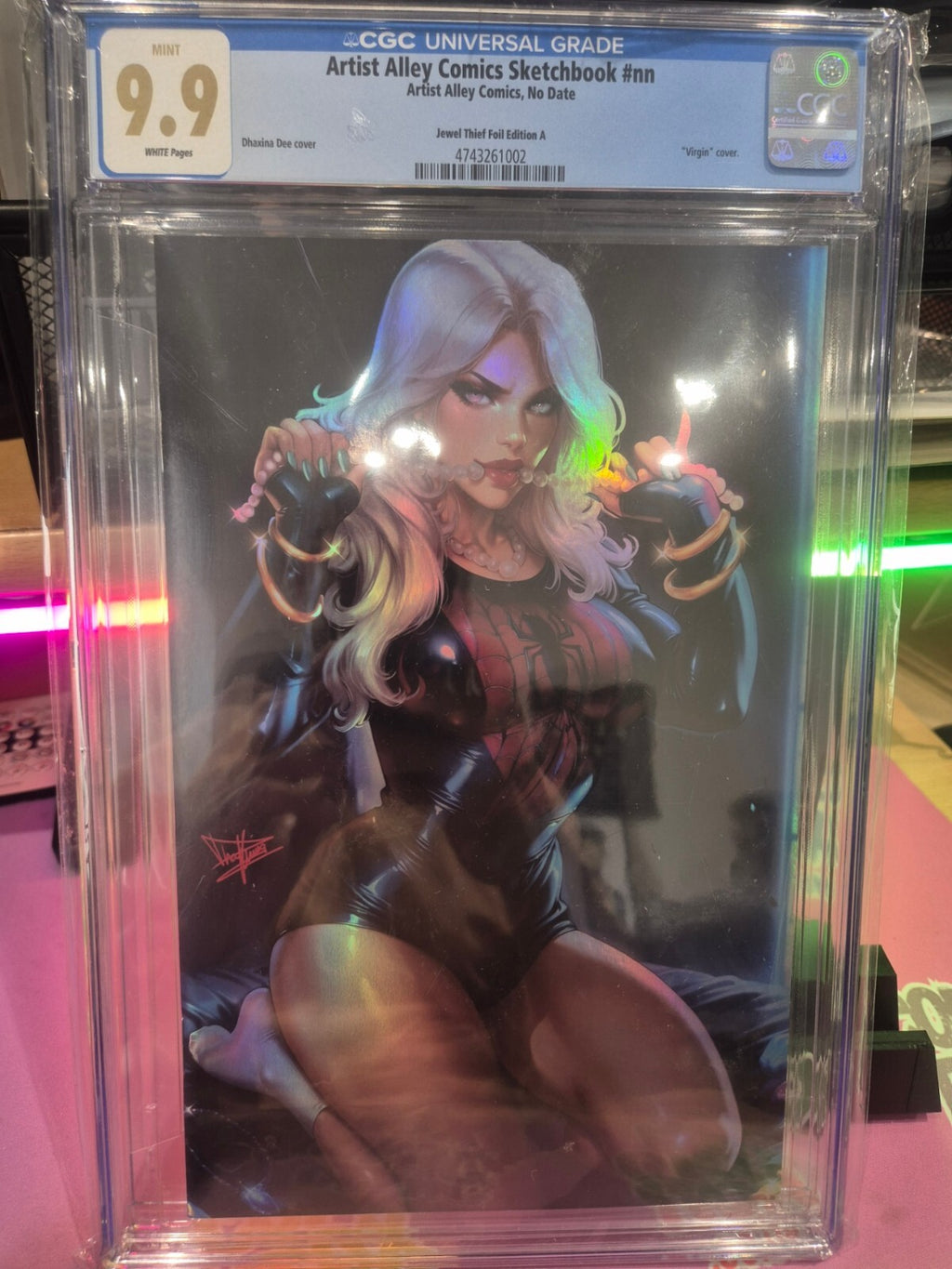 Artist Alley #nn, CGC 9.9 Mint! Spider-Woman, Jewel Thief Foil Edition