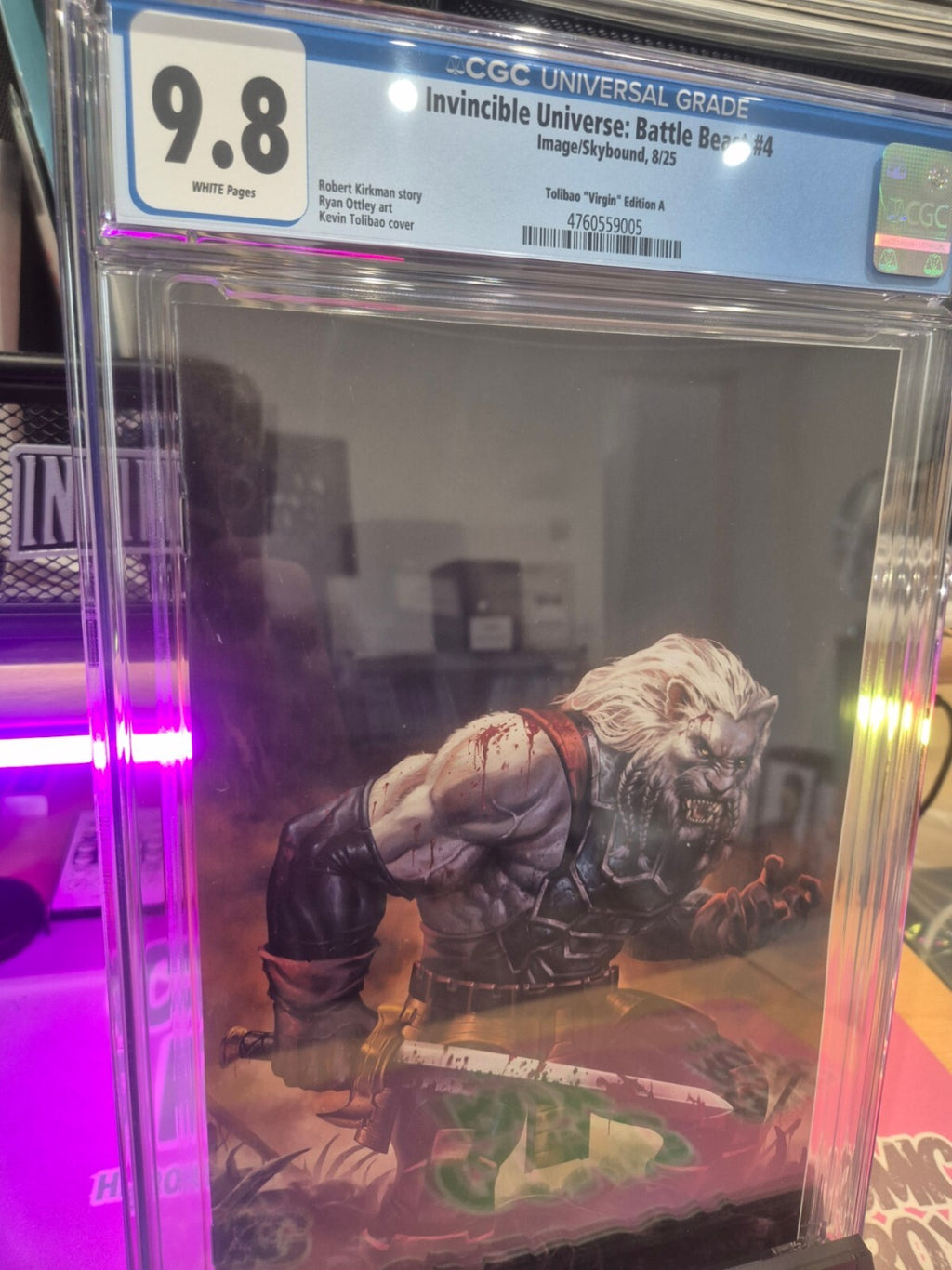 Battle Beast #4, CGC 9.8, Invincible Universe, Talibao Virgin Variant