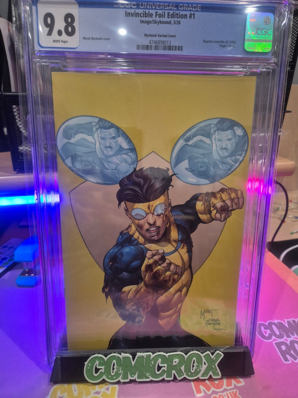 Invincible #1, CGC 9.8, Marat Mychaels Exclusive Reprint Ltd. 1500