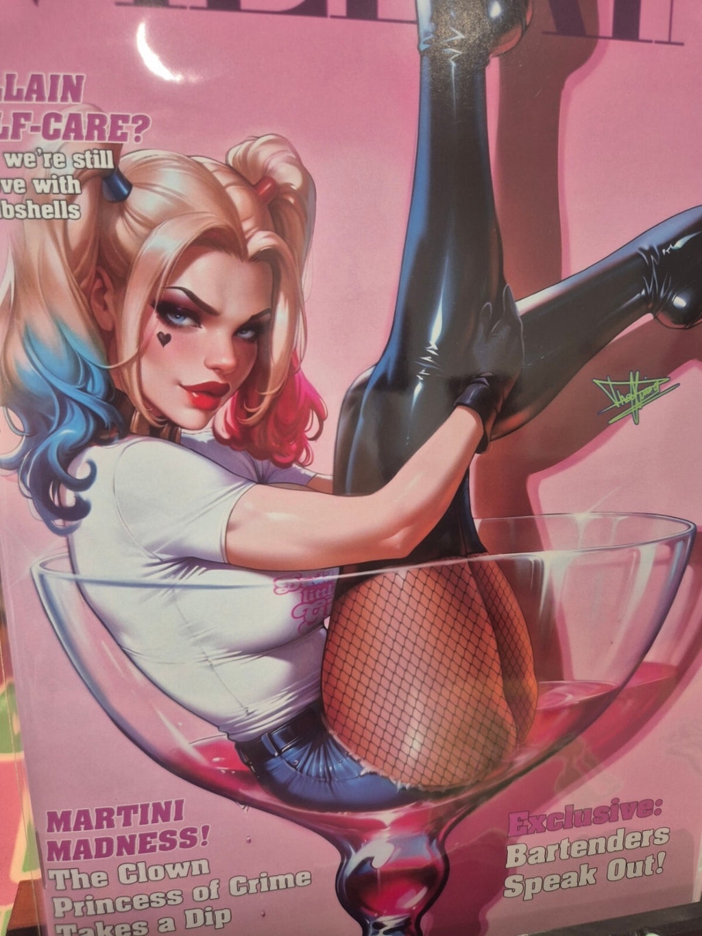 Harley Quinn 'Villain' Magazine Variant, Artist Alley Sketchbook, Mint