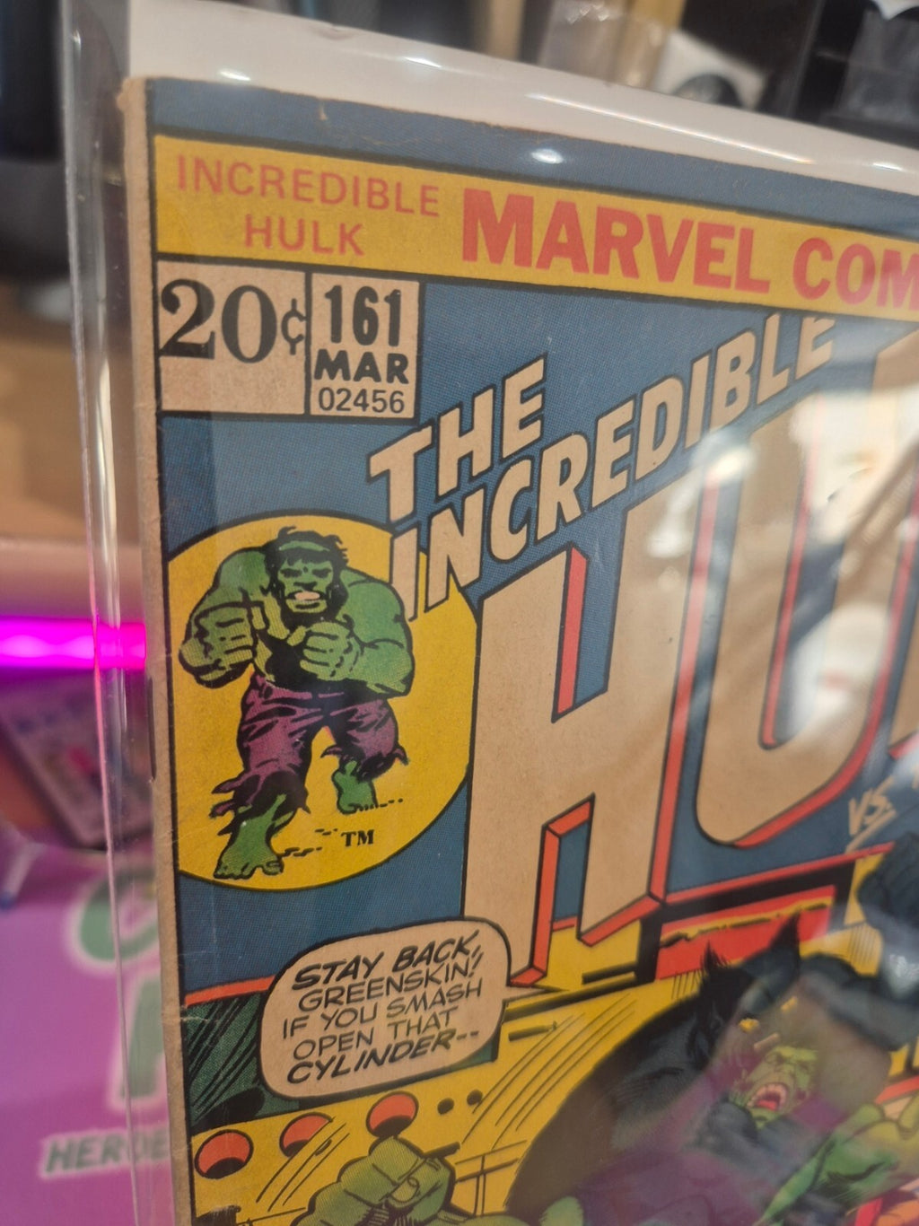 Hulk #161, 1972, Key: Battle of Hulk V Beast, Death of Mimic, FN/VF