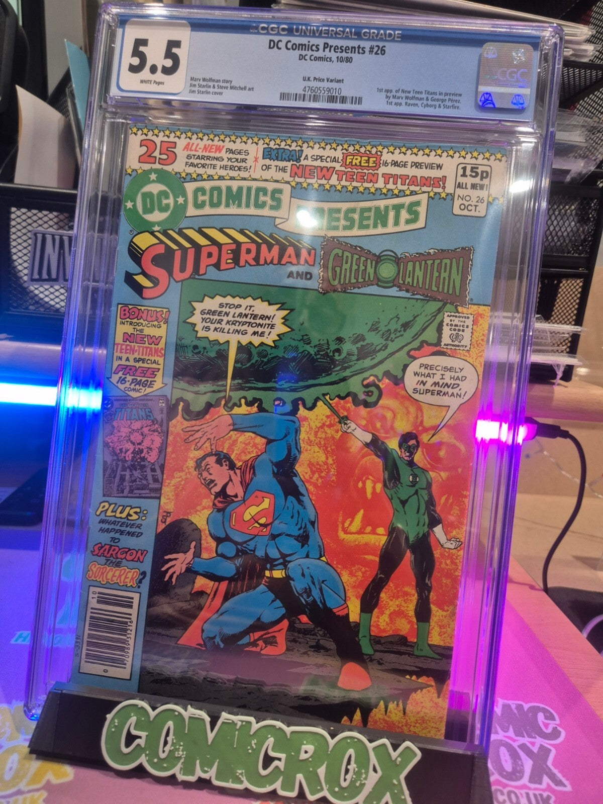 DC Comics Presents #26, CGC 5.5, 1980, Big Key, UK Price Variant