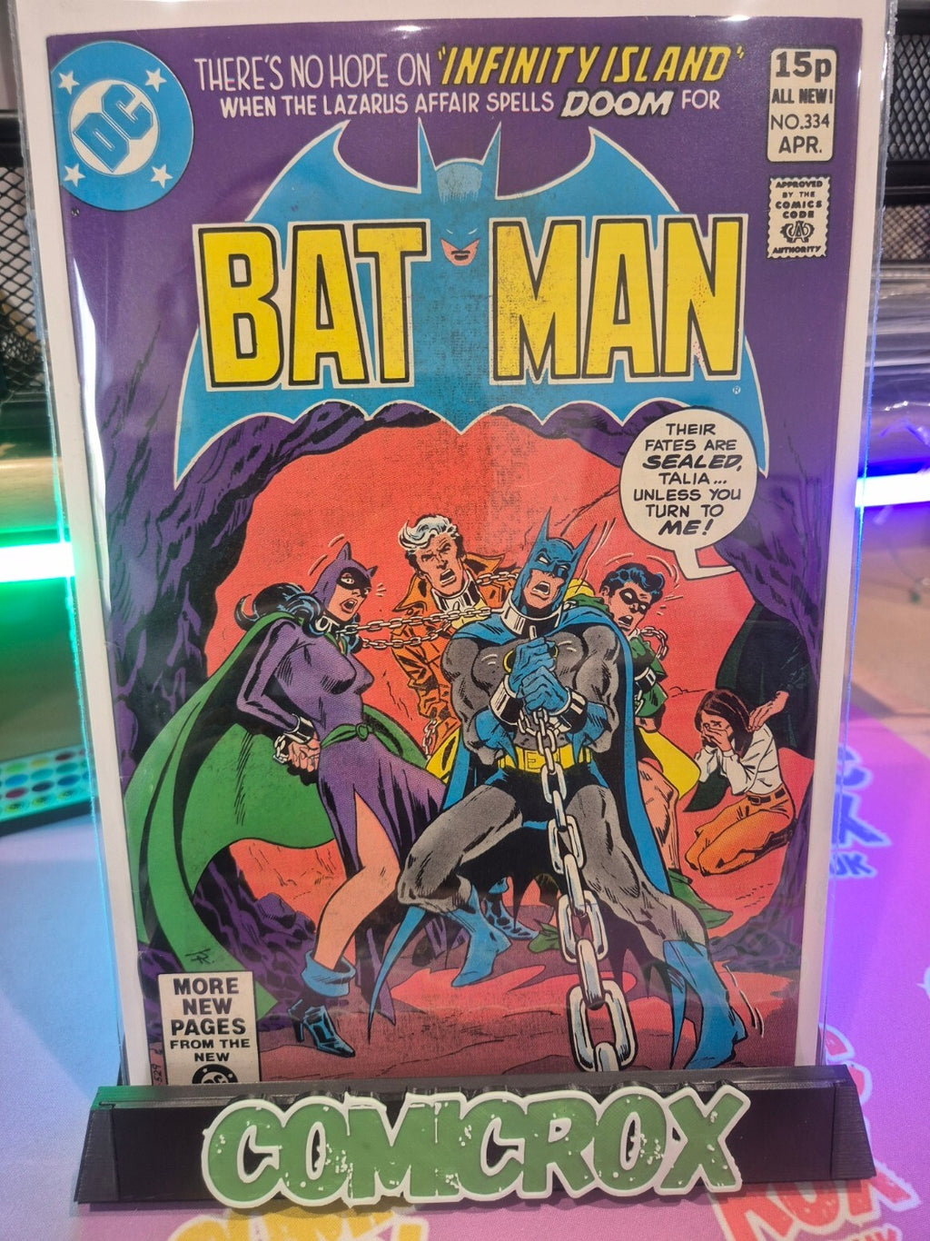 Batman #334, 1981, UK Price Variant, High Grade 9.0