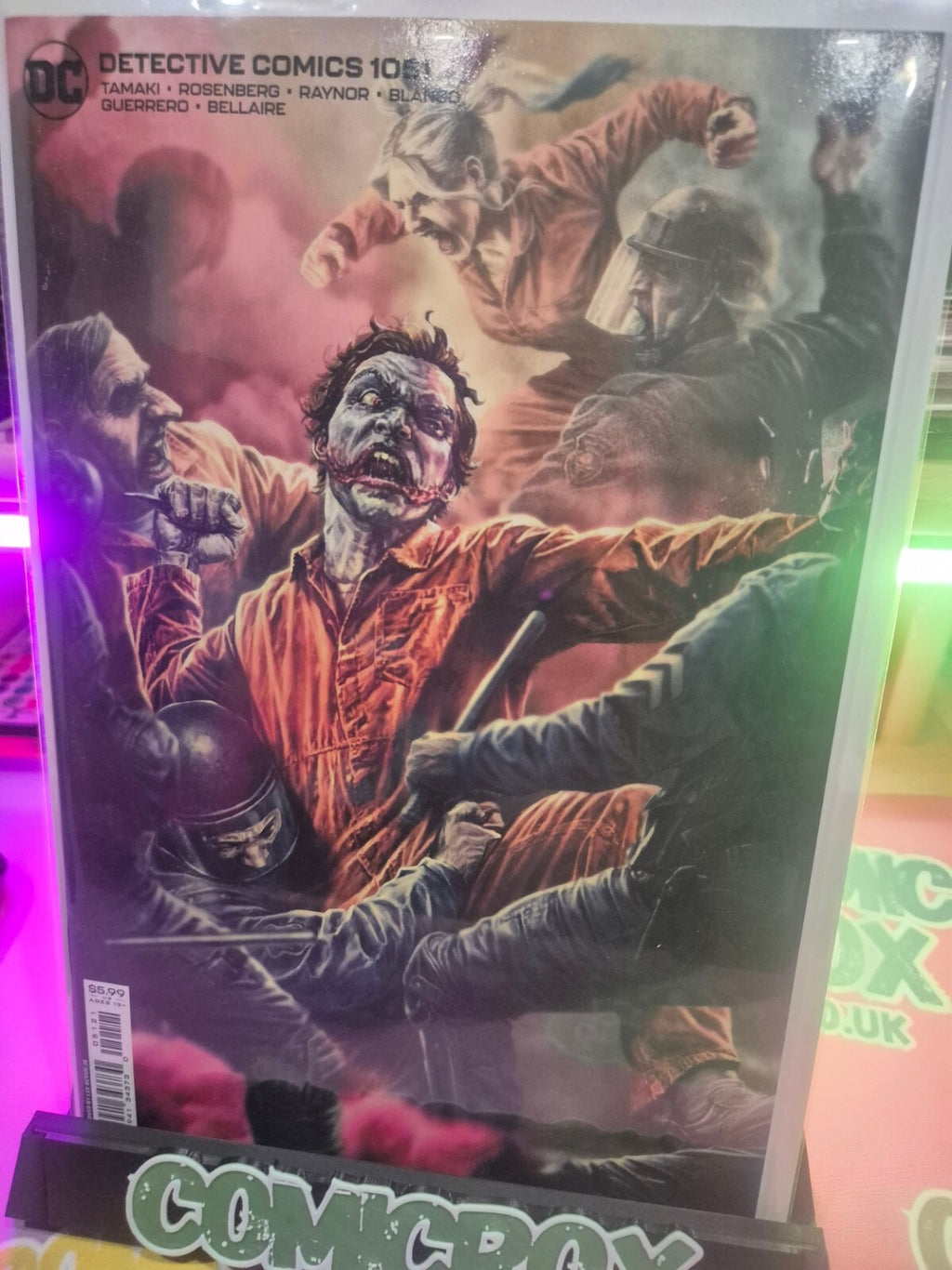 Detective Comics #1051, 2022, Lee Bermejo Arkham Riot Card Stock Variant, Mint