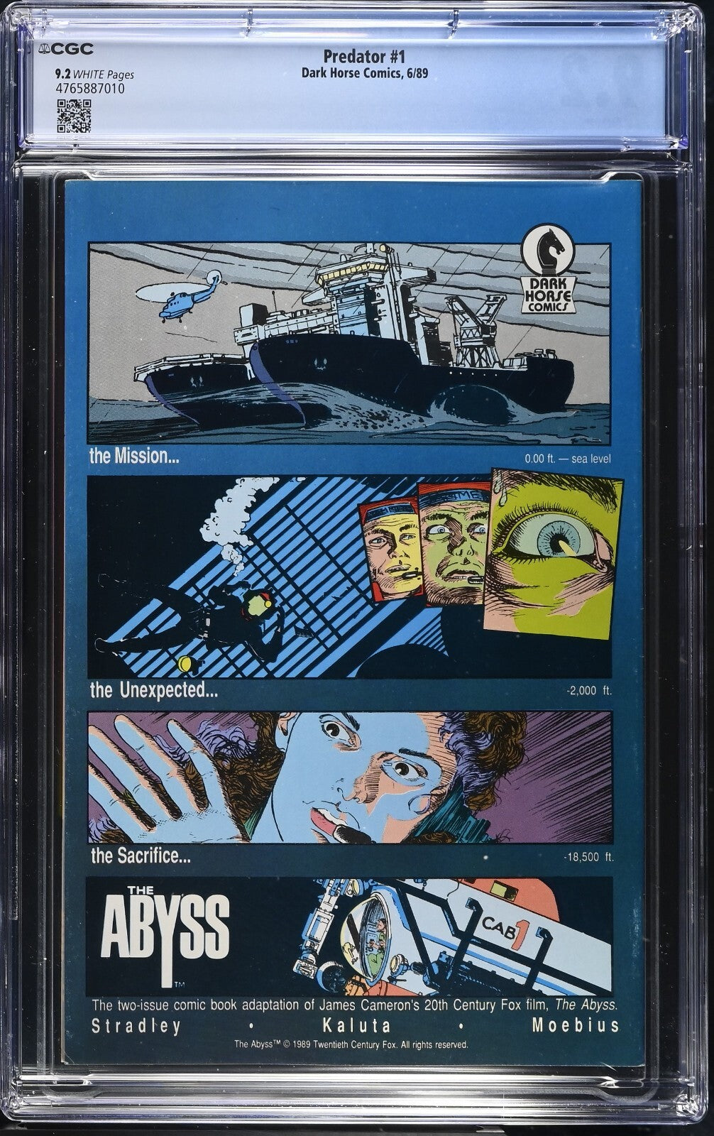 Predator #1, CGC 9.2, 1989, FIRST PRINT, 1st App Predator, Dark Horse