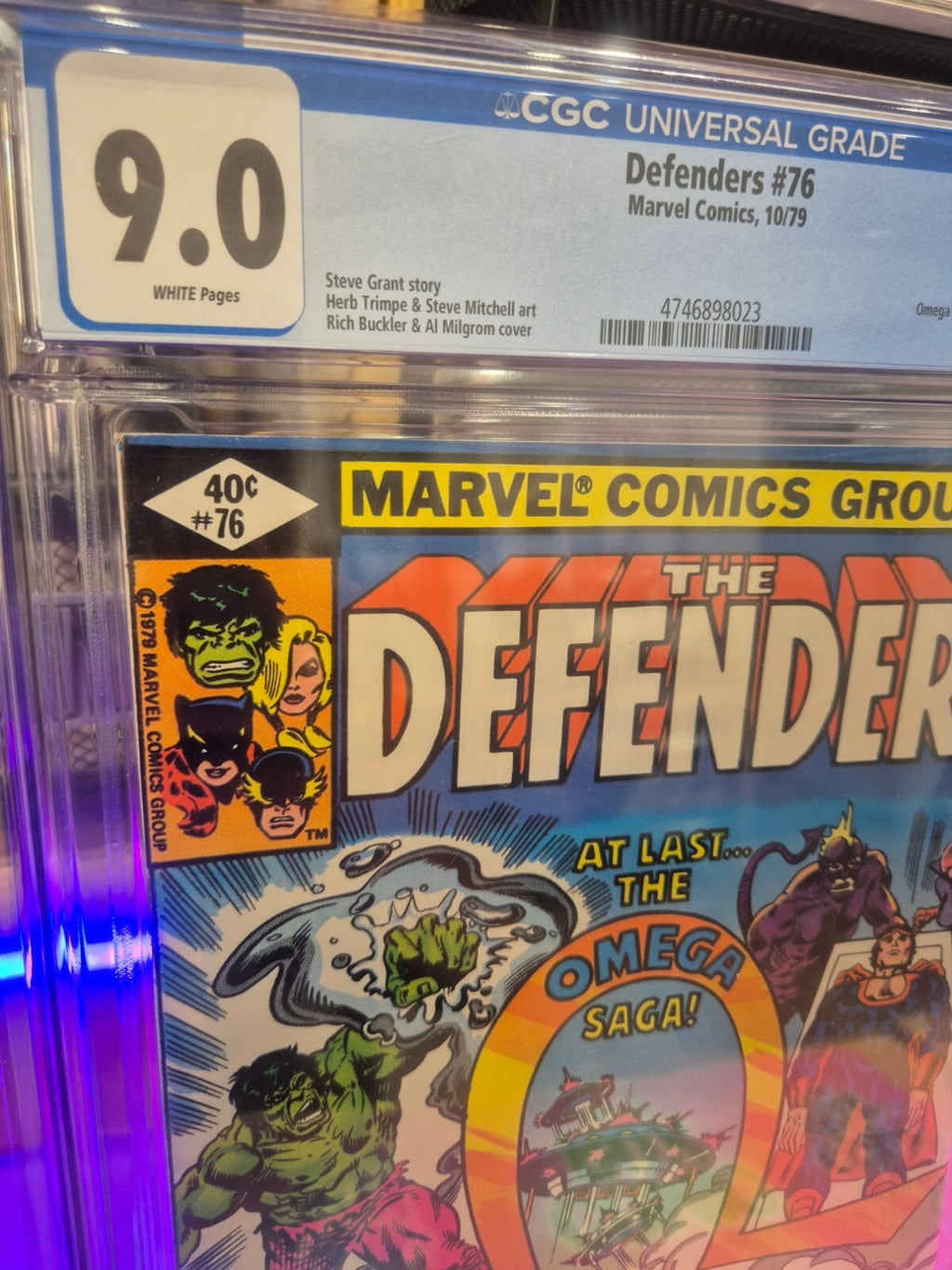 The Defenders #76, CGC 9.0, 1979, Omega Man Apperance