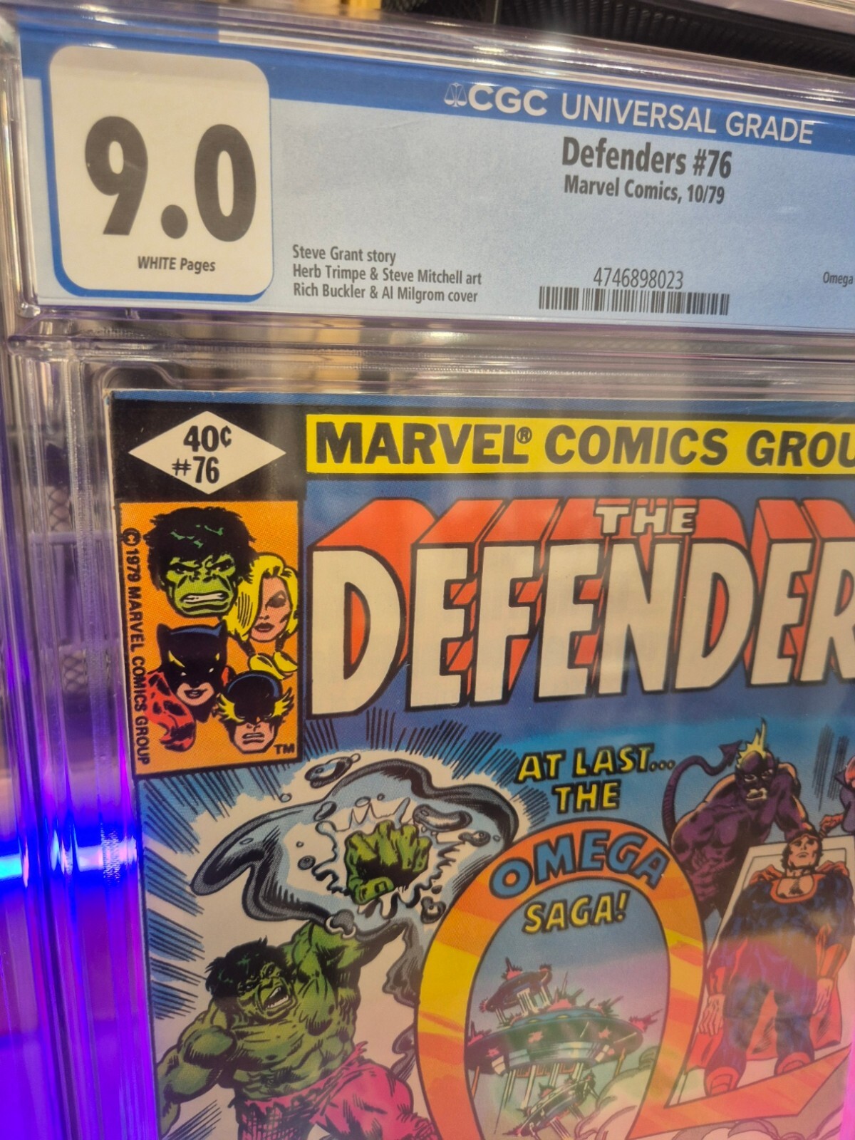 The Defenders #76, CGC 9.0, 1979, Omega Man Apperance