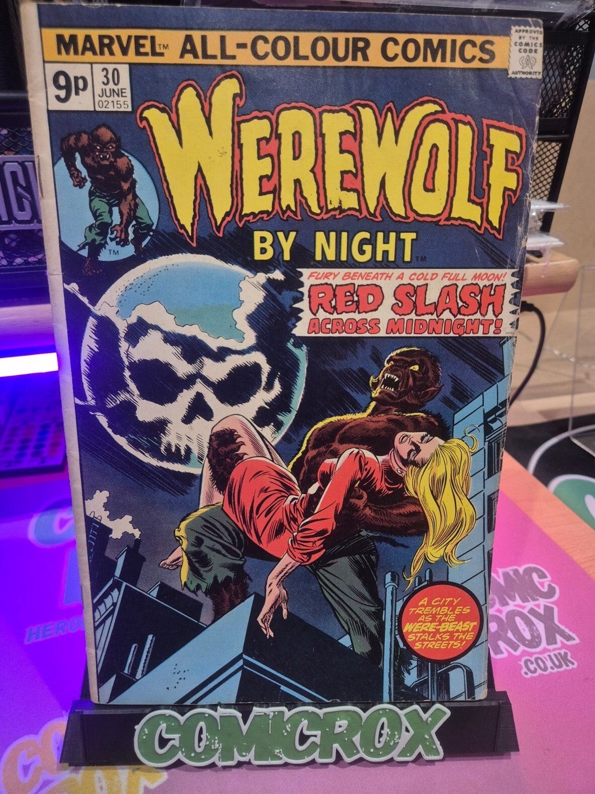 Werewolf by Night #30, 1975, UK Price Variant, FN 6.0/6.5+