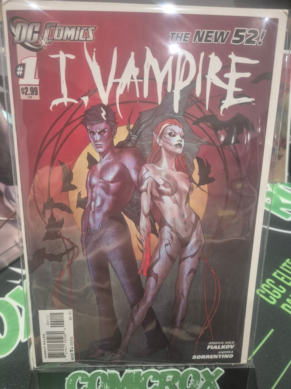 I, Vampire #1, 2011, Scarce Red Second Print, New 52, NM 9.4
