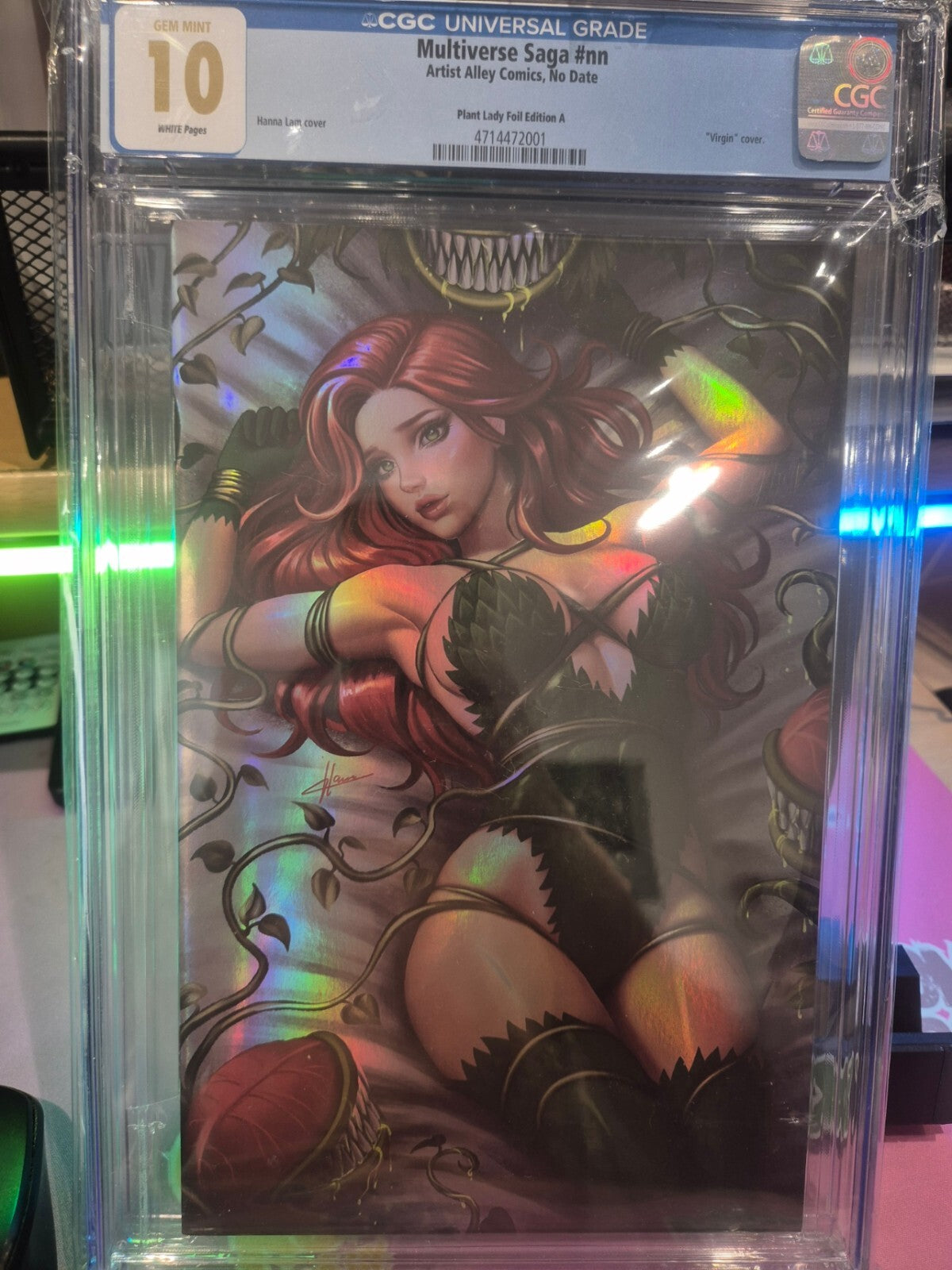 Multiverse Saga #nn, CGC 10.0 Gem Mint! Rare Poison Ivy Foil, Artist Alley