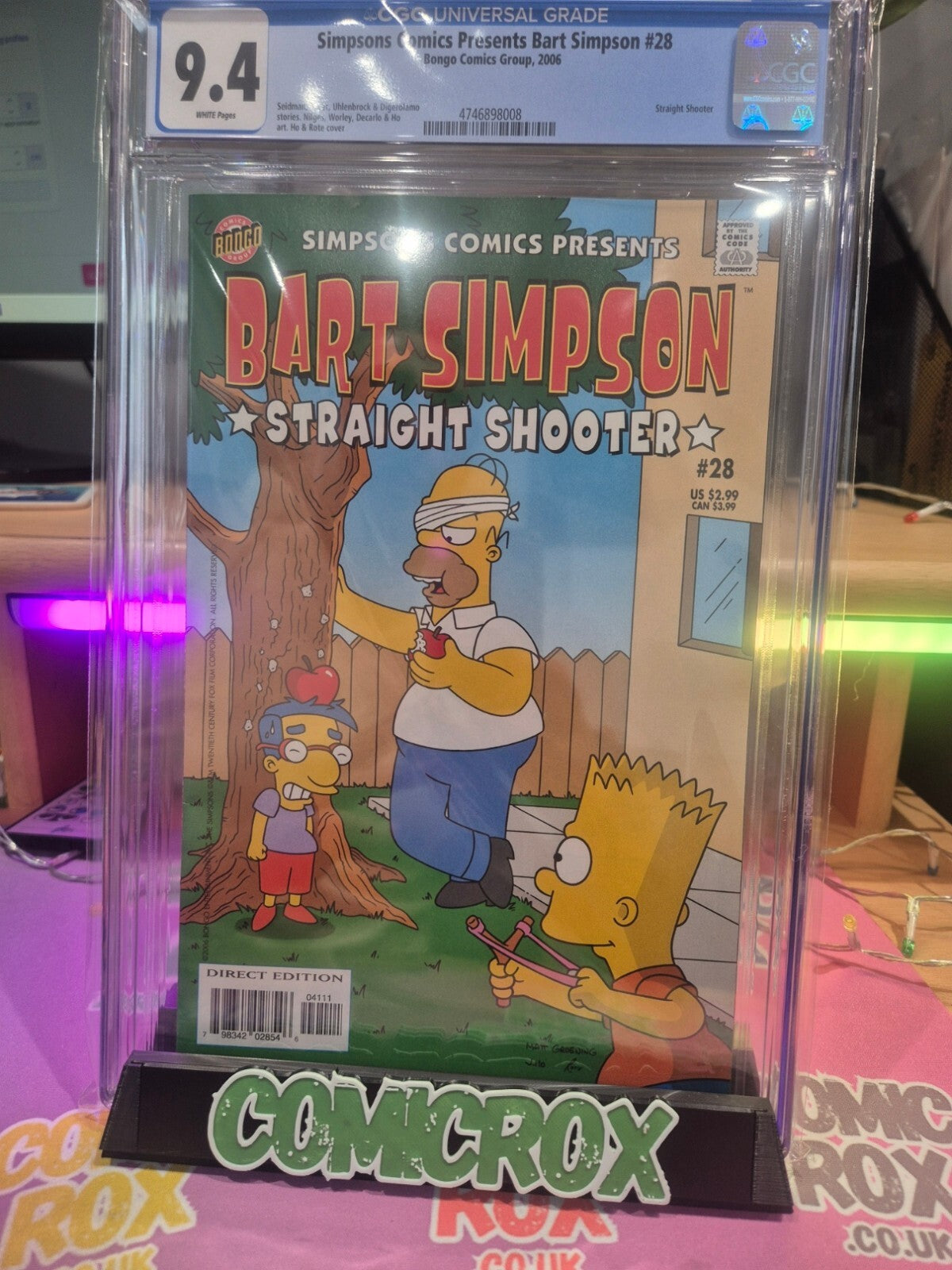 Bart Simpson #28, CGC 9.4, Straight Shooter, Bongo Comics