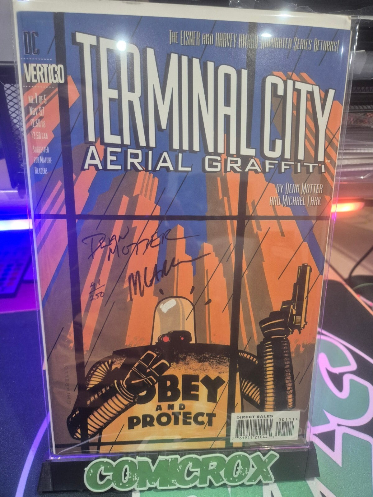 Terminal City: Aerial Graffiti #1, DOUBLE SIGNED by Dean Motter & Michael Lark