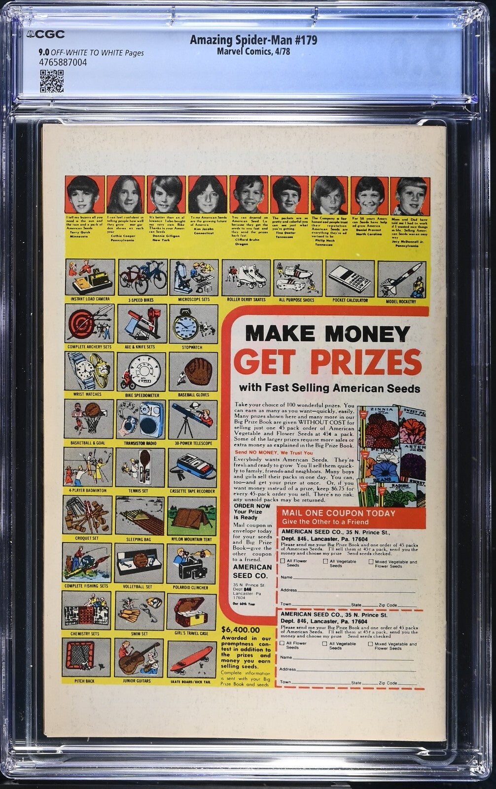 Amazing Spider-Man #179, CGC 9.0, 1978, Green Goblin & Silvermane App