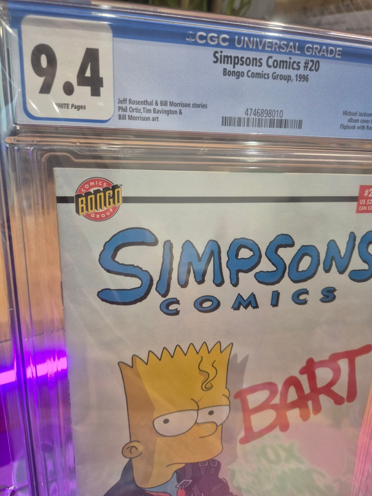 Simpsons #20, CGC 9.4, Bongo Comics, 1996