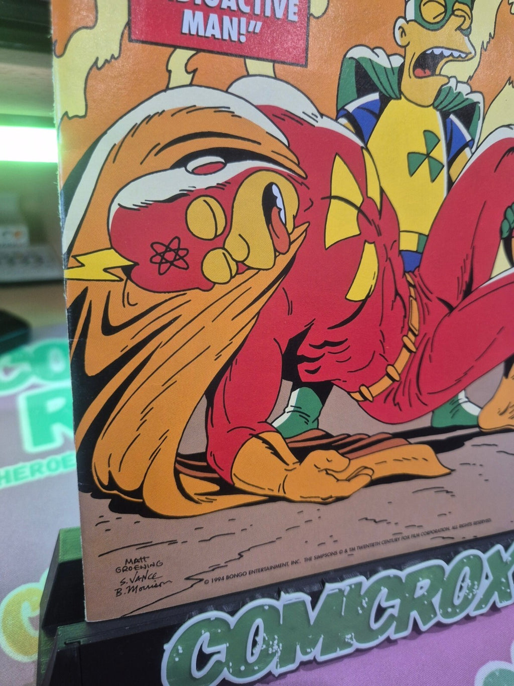 Radioactive Man #412, 1994, Bongo Comics, Trading Card Attached NM 9.4