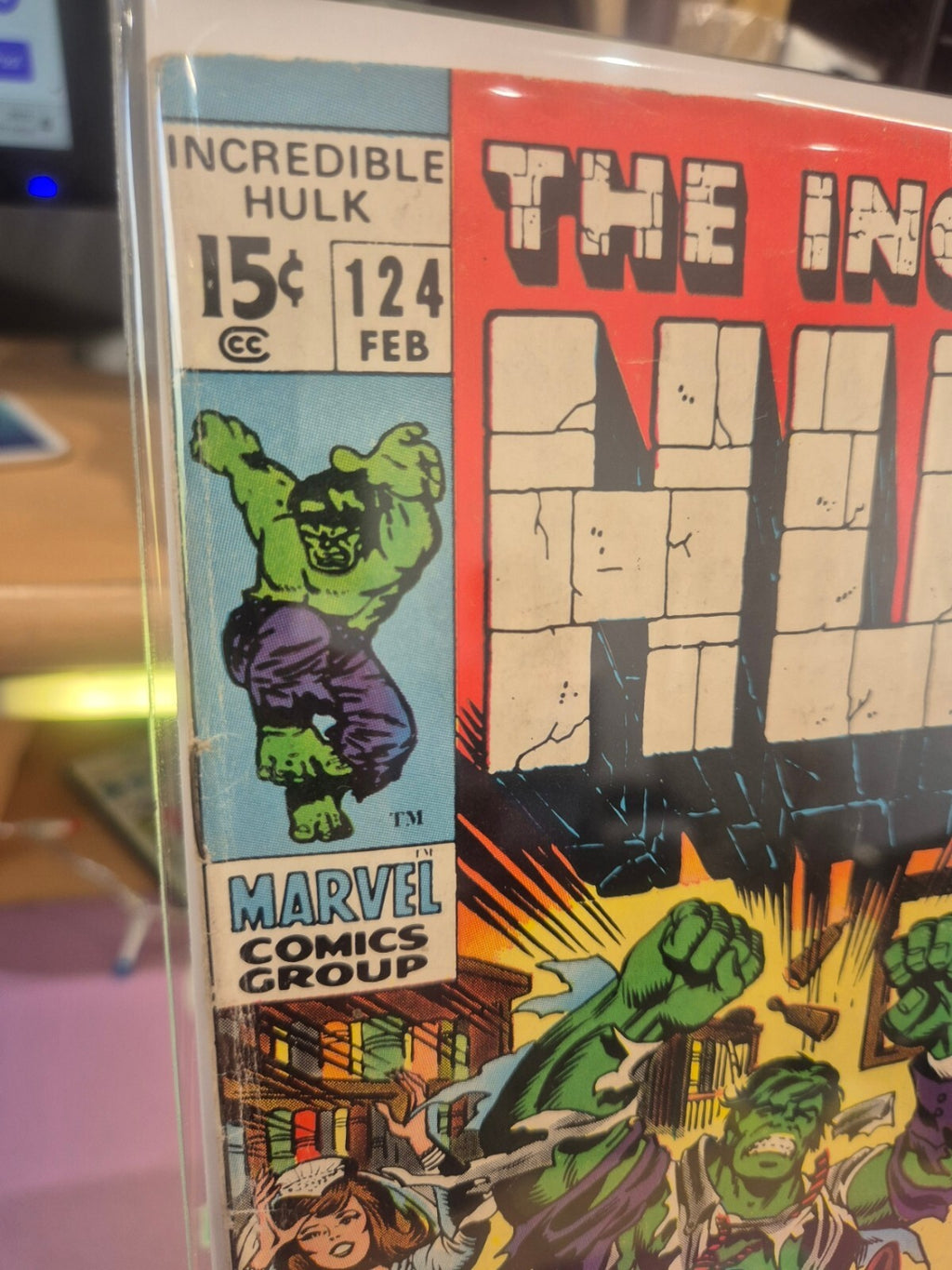 Hulk #124, 1969, Wrath of the Rhino, High Grade FN/VF