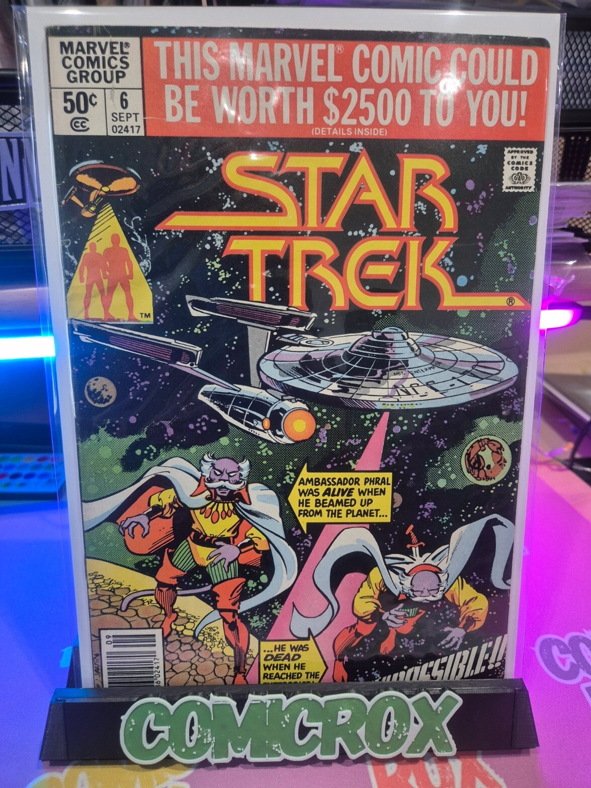 Star Trek #6, 1980, Rare Newsstand, V High Grade NM-