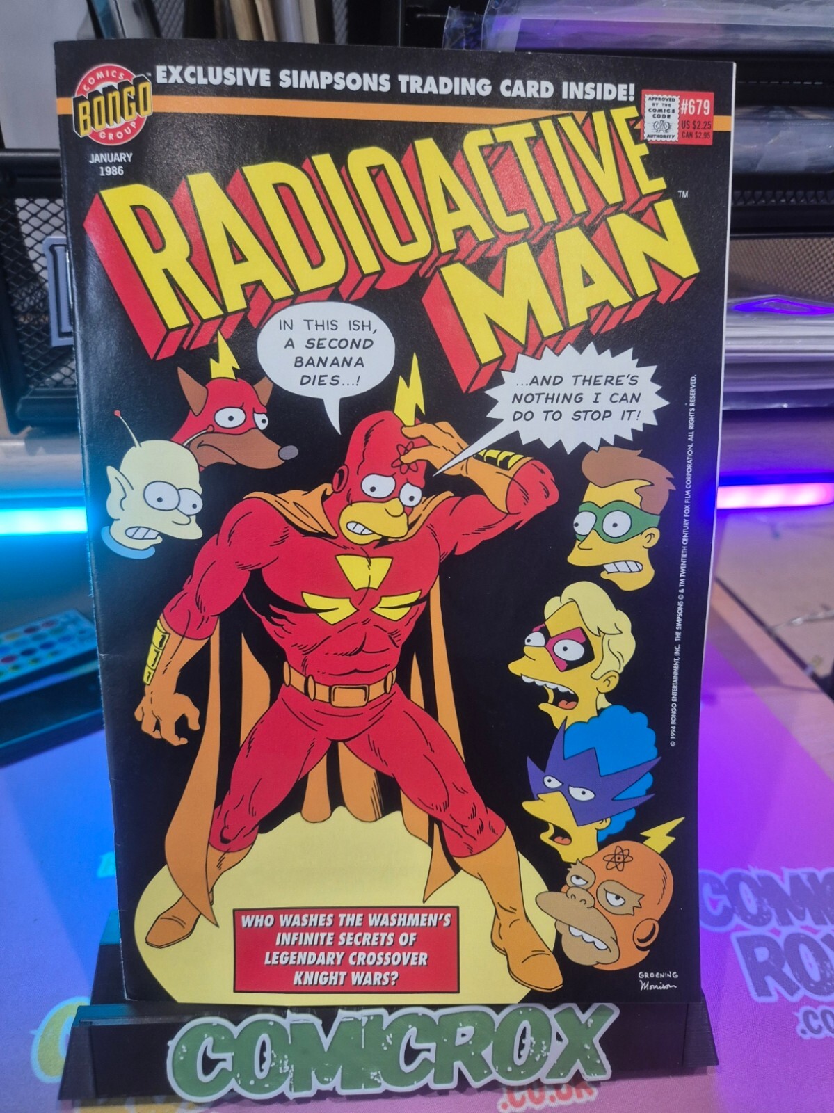 Radioactive Man #679, 1994, Bongo Comics, With Playing Card VF/NM