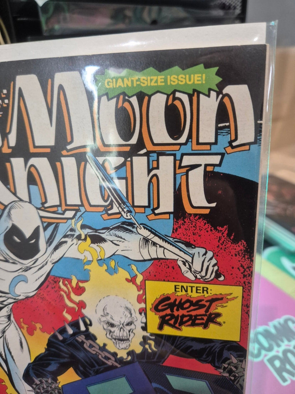 Moon Knight #25, 1st Team-up of Moon Knight and Ghost Rider, 1991, Mint 9.8