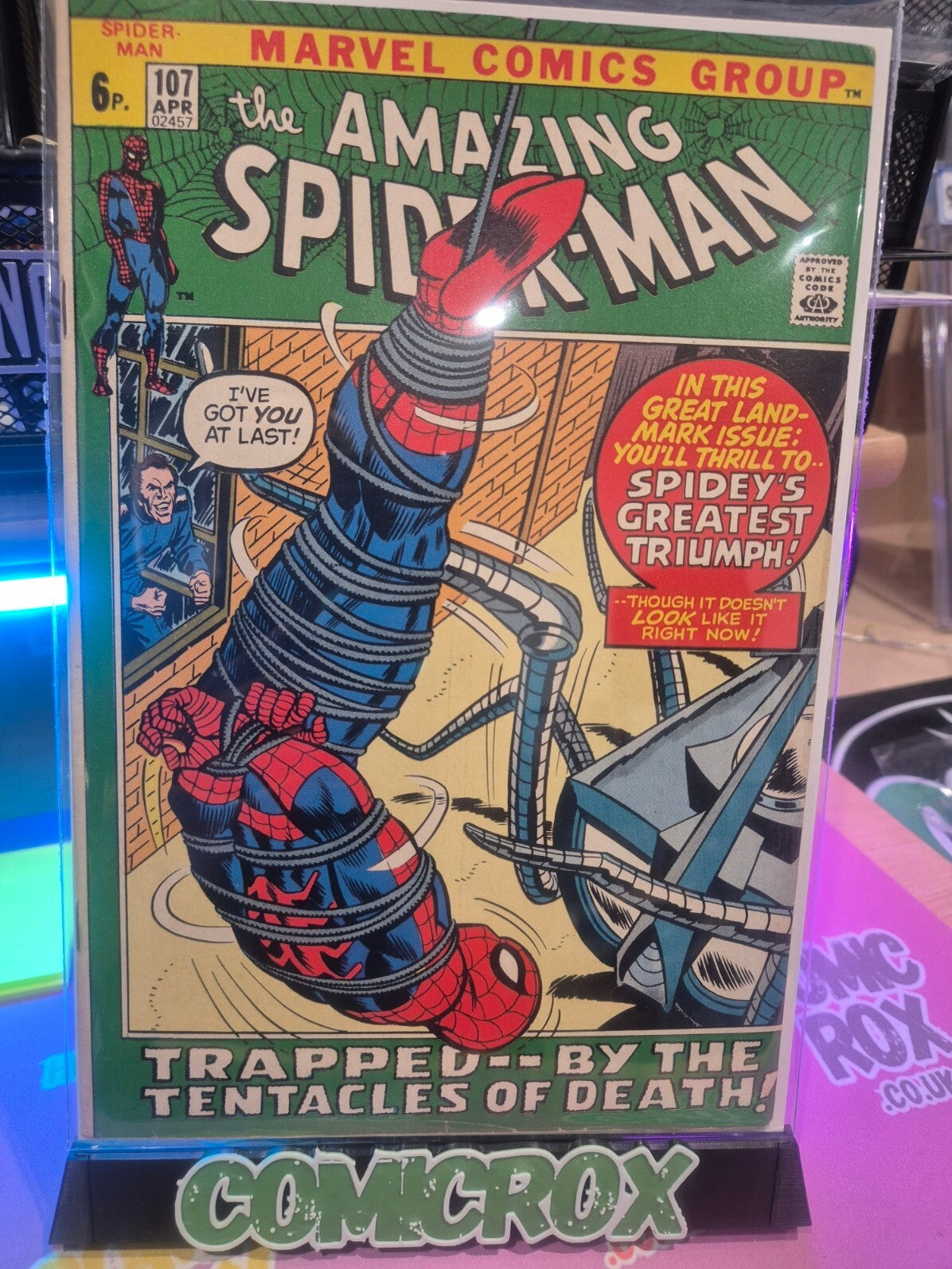 Amazing Spider-Man #107, 1972, Very High Grade, 9.0