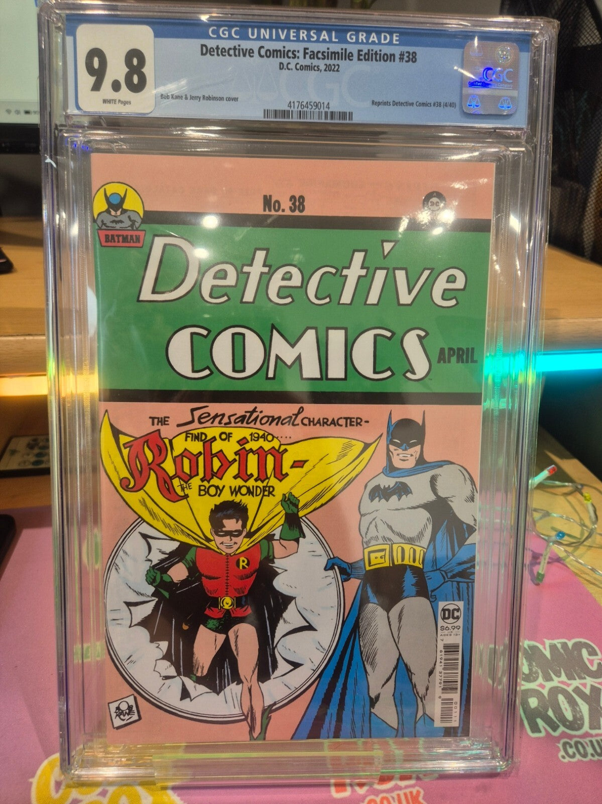 Detective Comics #38, CGC 9.8 White Pages Facsimile 1st app of Robin