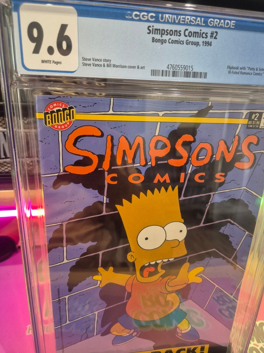 Simpsons #2, CGC 9.6, 1994, Bongo Comics, Bill Morrison Cover