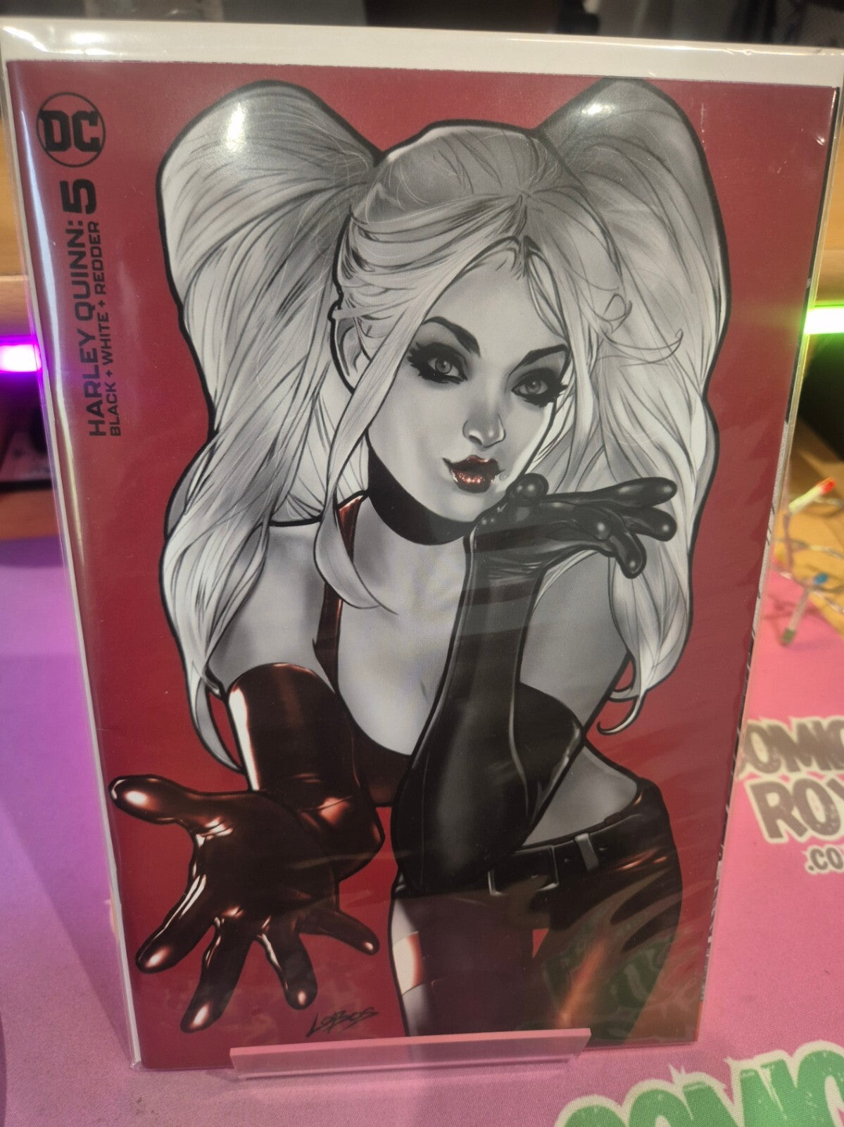 Harley Quinn: Black White & Redder #5, 2023, Lobos Minimal Trade Variant, VF/NM
